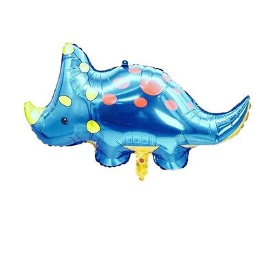 Blue Triceratops Balloon (XL)