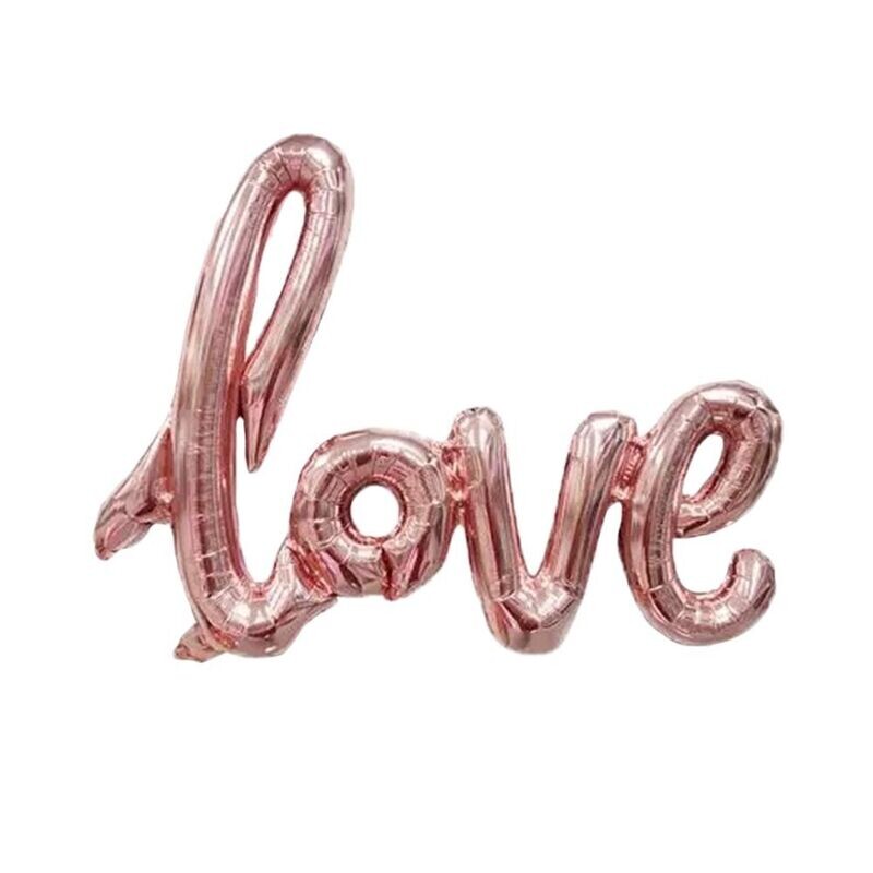 Rose Gold Love Word Balloons AIR ONLY