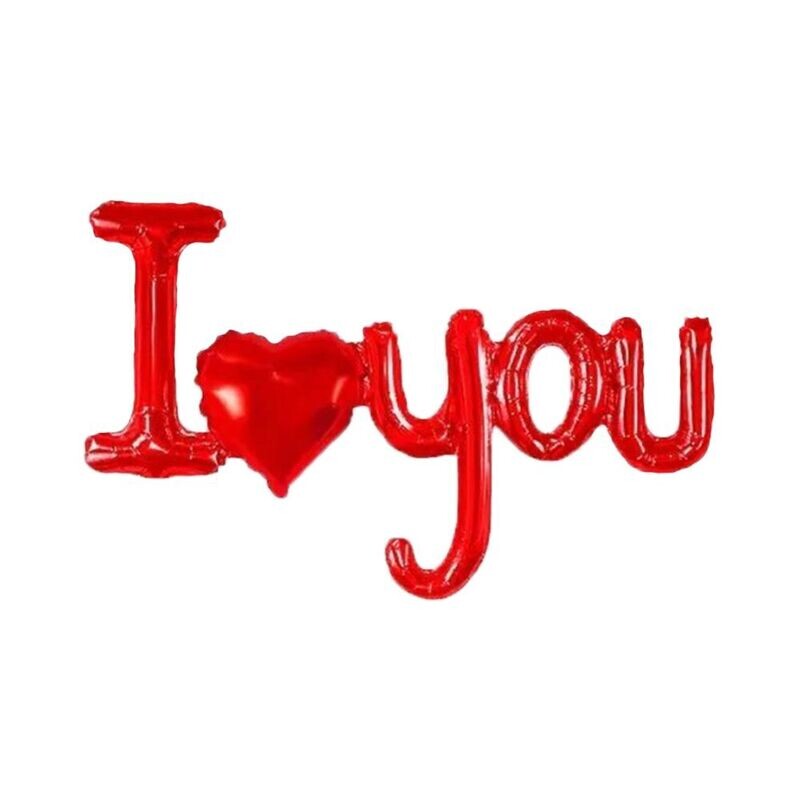 Red I Love You Words Balloons AIR ONLY