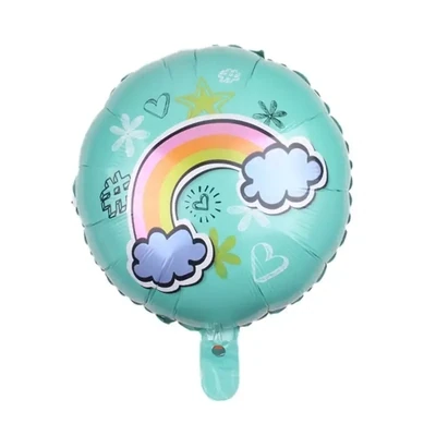 Blue Rainbow Happy Birthday Balloon