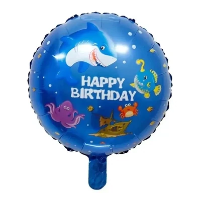 Sea Creatures Happy Birthday Balloon