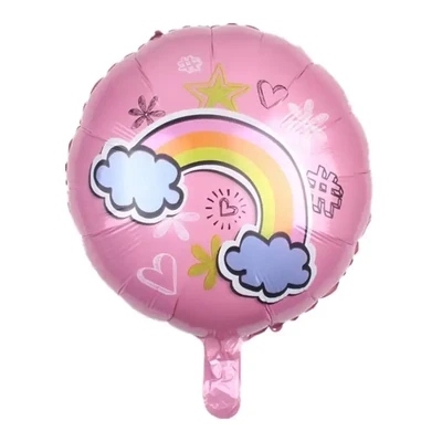 Pink Rainbow Happy Birthday Balloon