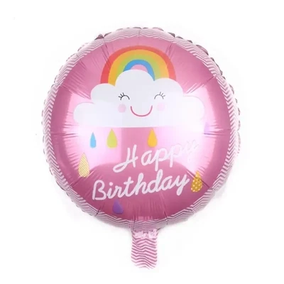 Pink Cloud Happy Birthday Balloon