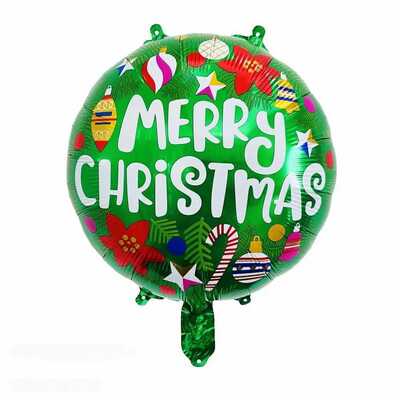 Green Merry Christmas Balloon
