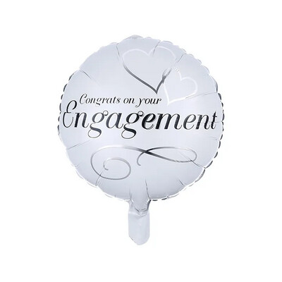 White Engagement Balloon