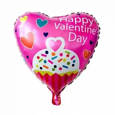 Pink Cake Happy Valentines Day Balloon