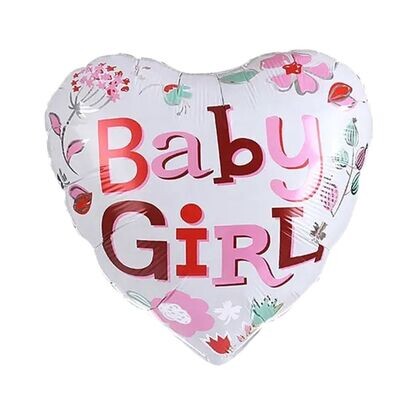 Baby Girl Heart Balloon