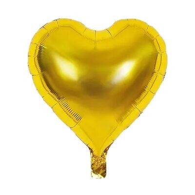 Bright Gold Heart Balloon