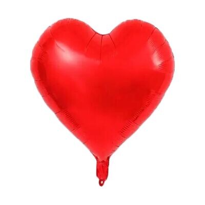 Bright Red Heart Balloon