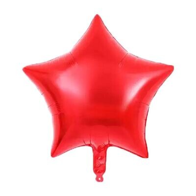 Bright Red Star Balloon