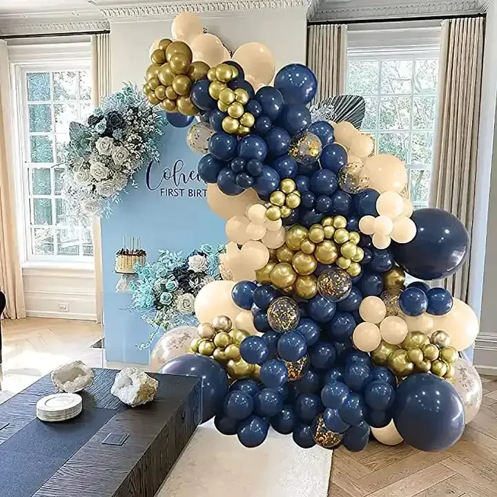 Gold and Navy Ready-Made Balloon Displays