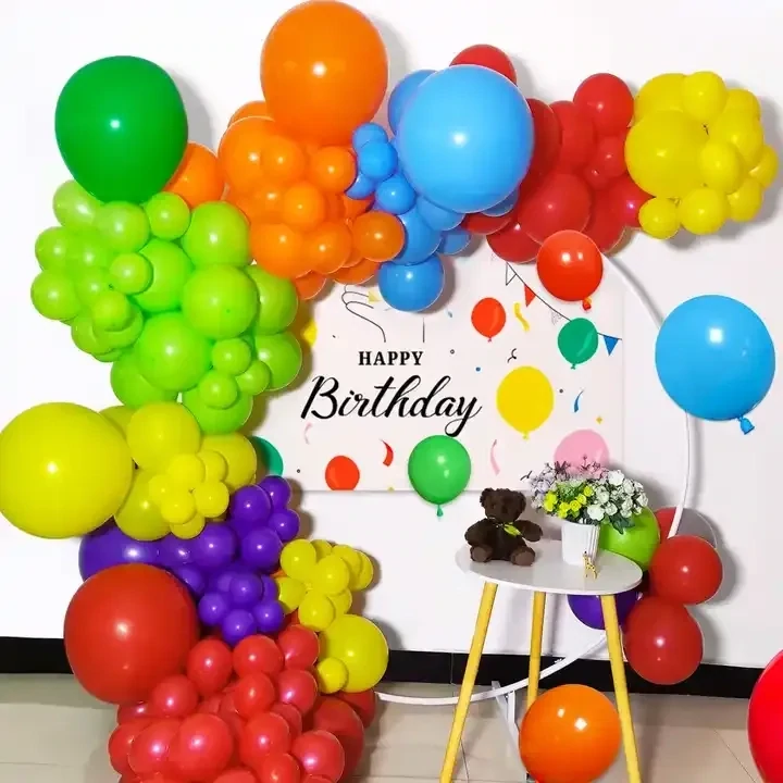 Multi-Colour Rainbow Balloon Display