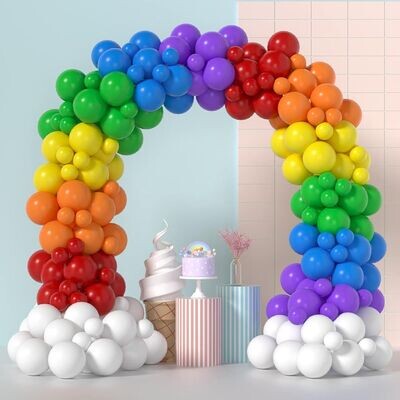 Multi-Colour Rainbow Ready-Made Balloon Displays