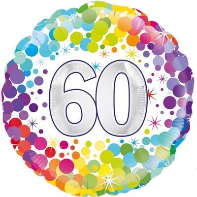 Happy 60th Birthday Confetti Balloon
