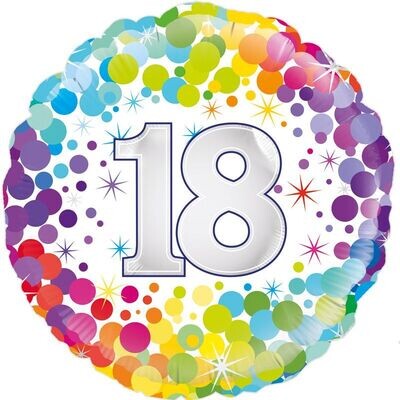 Happy 18th Birthday Confetti Balloon