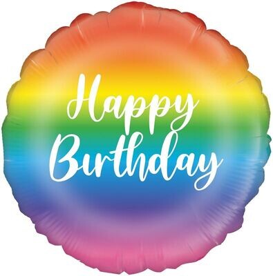 Happy Birthday Rainbow Words Balloon