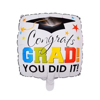 Square Congrats Grad Balloons