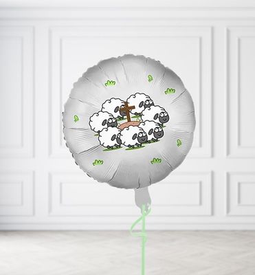 Sheepish Sheep Round Balloons