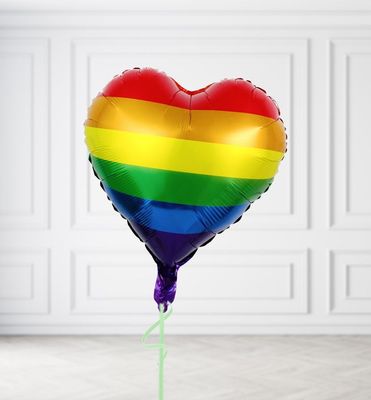 Rainbow Heart Balloons
