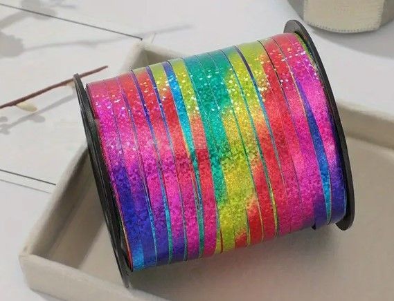 Multicolour Metallic Foil Balloon Ribbon