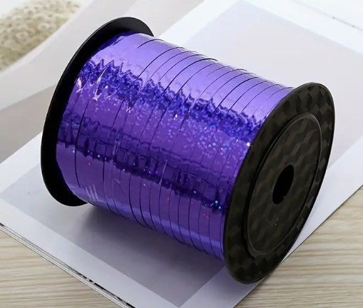 Purple Metallic Foil Balloon Ribbon