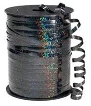 Black Metallic Foil Balloon Ribbon