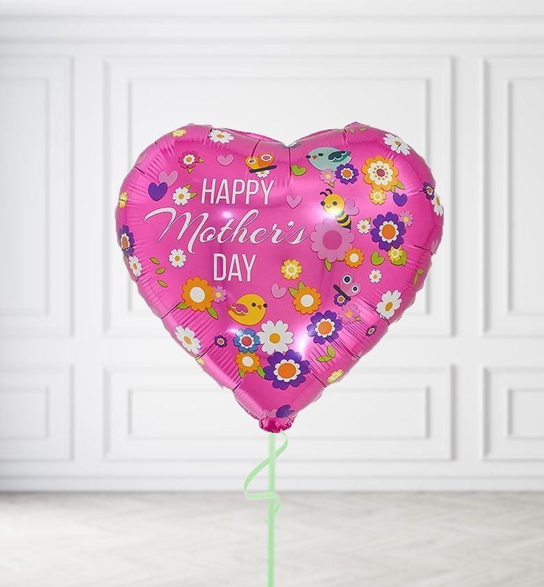 Birds and Flowers Heart Balloons