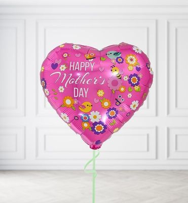 Birds and Flowers Heart Balloons