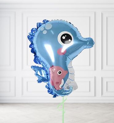 Blue Seahorse Balloon (XL)