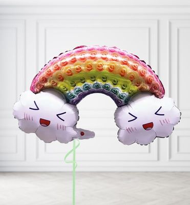 Double Cloud Rainbow Balloons