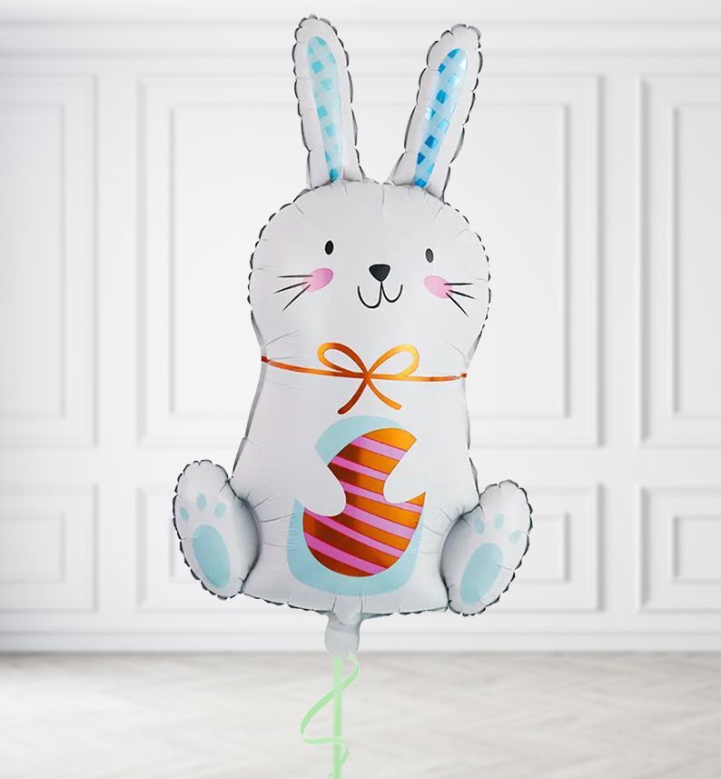 Easter Bunny with Egg Balloons