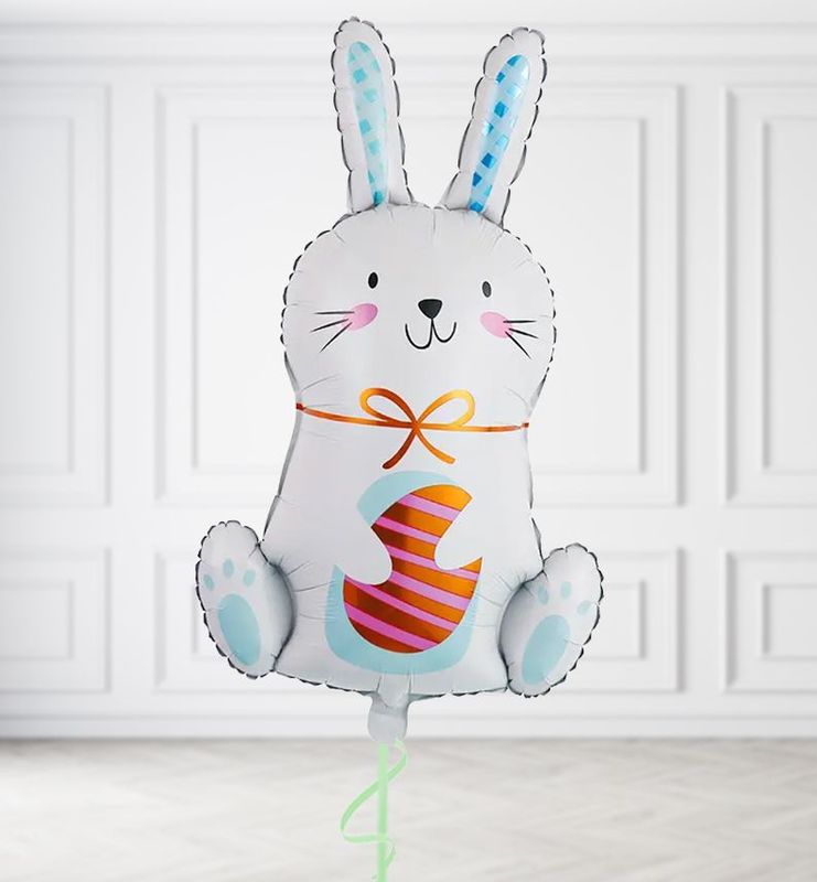 Easter Bunny with Egg Balloons