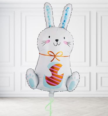 Easter Bunny with Egg Balloons