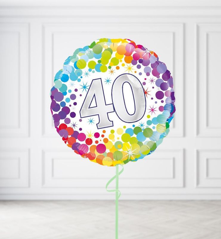 Happy 40th Birthday Confetti Balloon