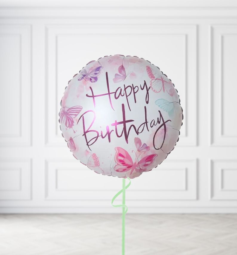 Happy Birthday Butterflies Balloons