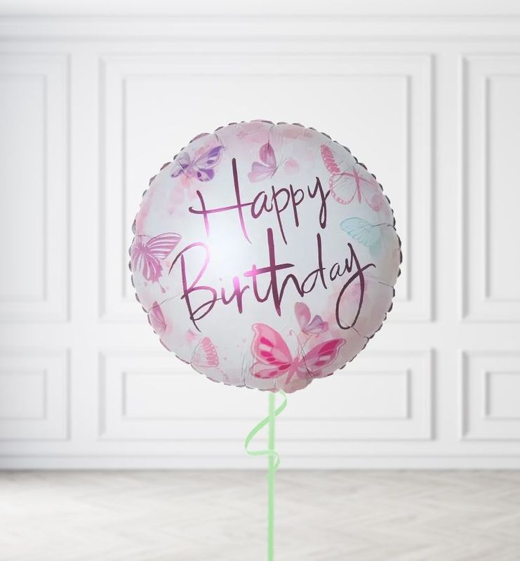 Happy Birthday Butterflies Balloons