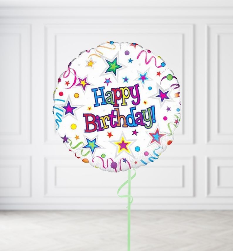 Happy Birthday Ribbon Balloons
