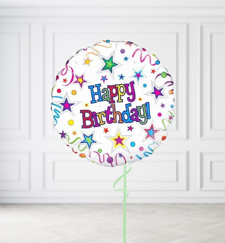 Happy Birthday Ribbon Balloons