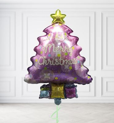 Pink Christmas Tree Balloons