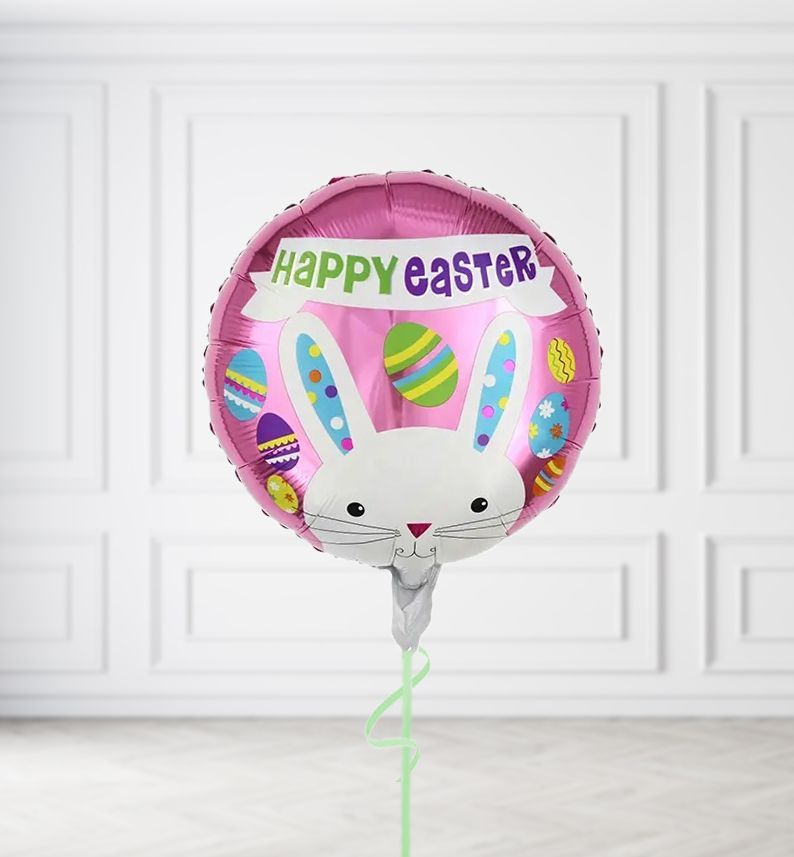 Pink Happy Easter Balloons