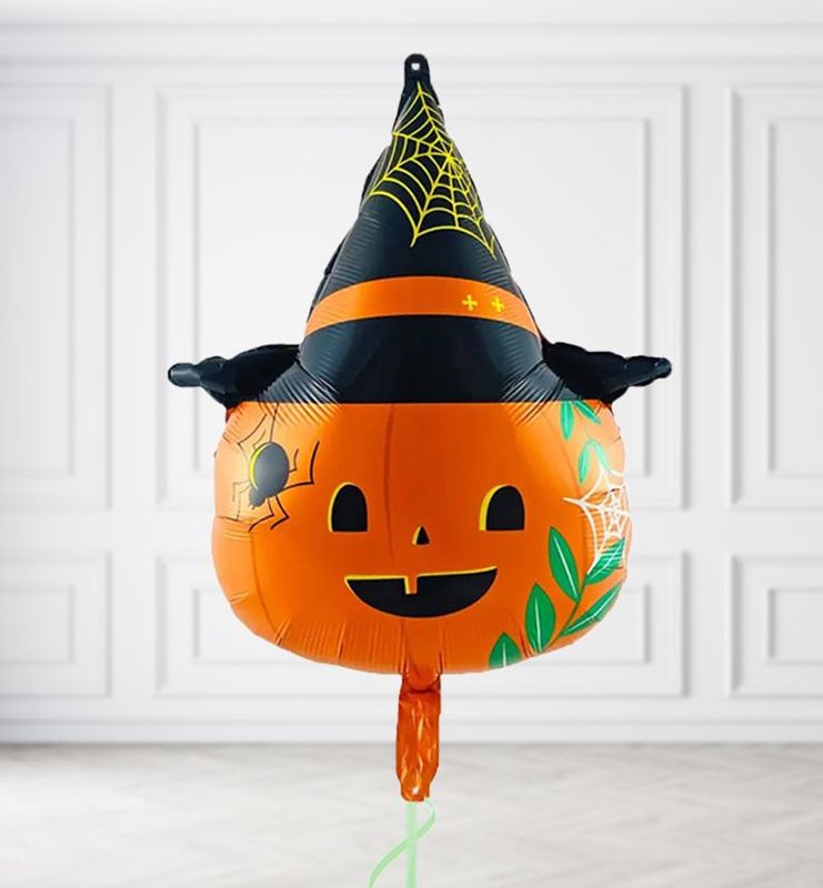 Pumpkin with Hat Balloons