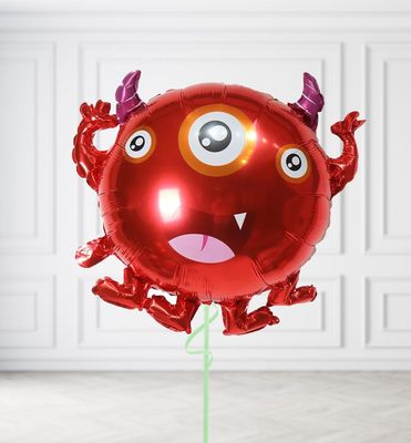 Red Round Monster Balloons