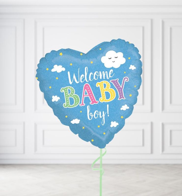 Welcome Baby Boy Balloons
