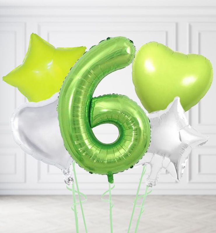 Lime Green Number Balloons