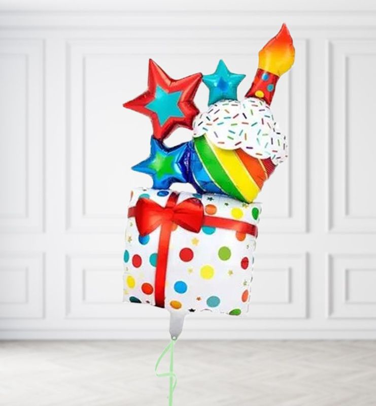 Rainbow Present Balloons