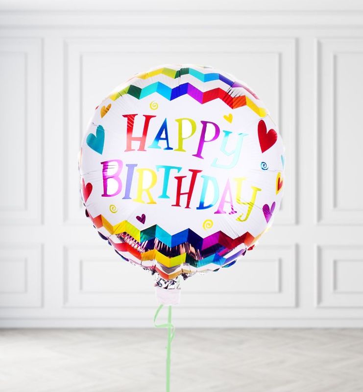 Happy Birthday Zig Zag Balloons