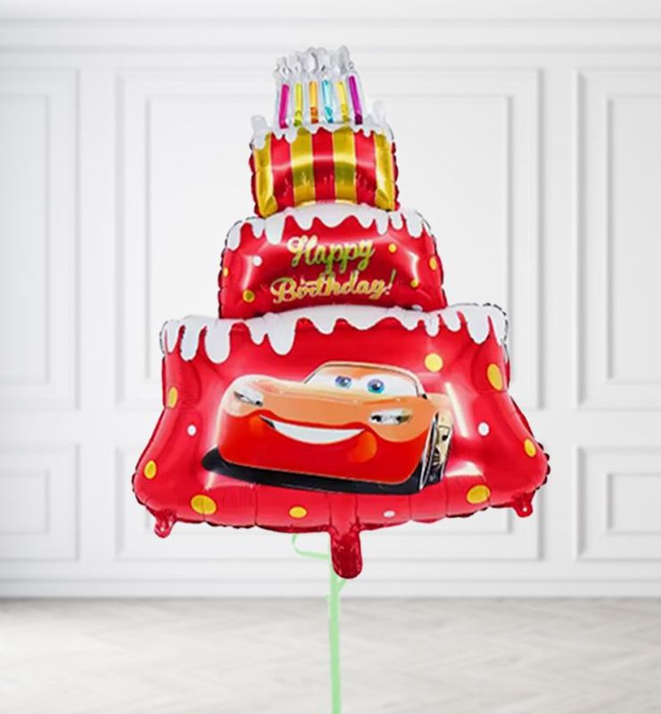 AIR FILLED Lightning McQueen Cake Balloons