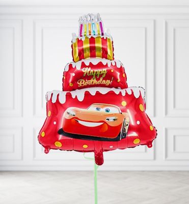 AIR FILLED Lightning McQueen Cake Balloons