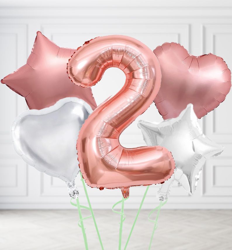 Rose Gold Number Balloons