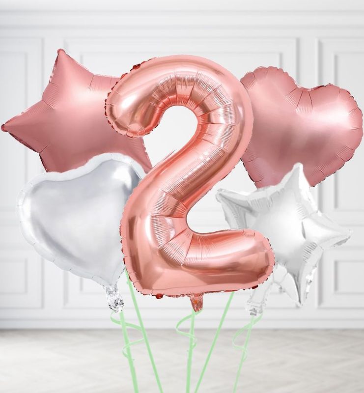 Rose Gold Number Balloons